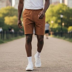 Lululemon Lined Pace Breaker Athletic Workout Shorts, Copper Brown, Size M,